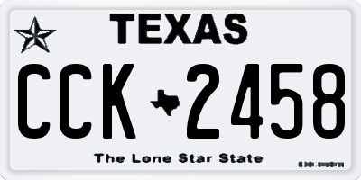 TX license plate CCK2458