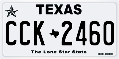 TX license plate CCK2460