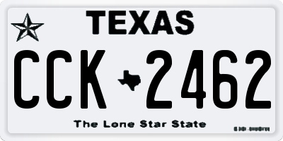 TX license plate CCK2462