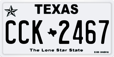 TX license plate CCK2467