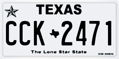 TX license plate CCK2471