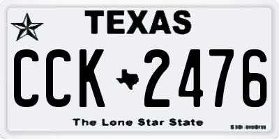 TX license plate CCK2476