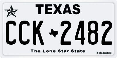 TX license plate CCK2482