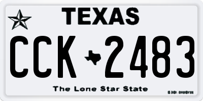 TX license plate CCK2483
