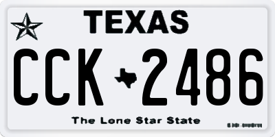 TX license plate CCK2486