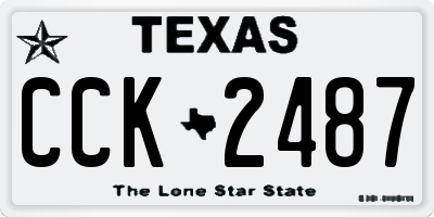 TX license plate CCK2487