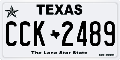 TX license plate CCK2489