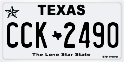 TX license plate CCK2490