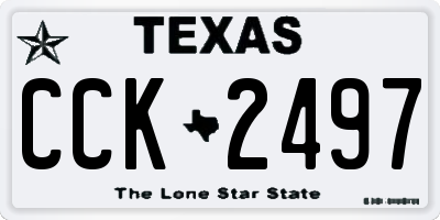 TX license plate CCK2497