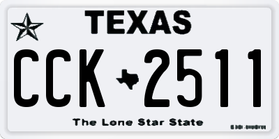 TX license plate CCK2511