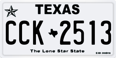 TX license plate CCK2513