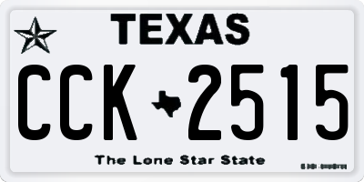 TX license plate CCK2515