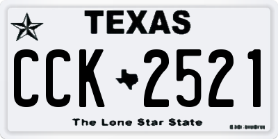 TX license plate CCK2521