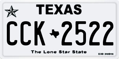 TX license plate CCK2522