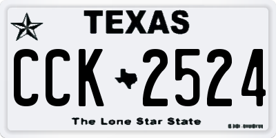 TX license plate CCK2524