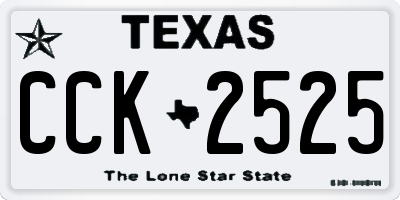 TX license plate CCK2525