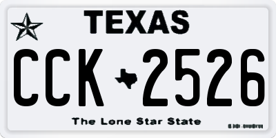 TX license plate CCK2526