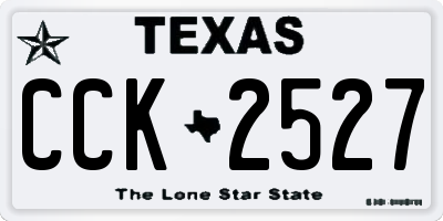 TX license plate CCK2527