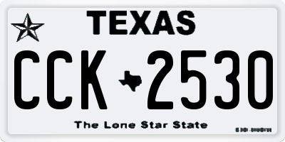 TX license plate CCK2530