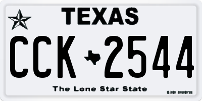 TX license plate CCK2544