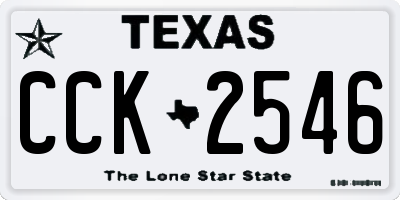 TX license plate CCK2546
