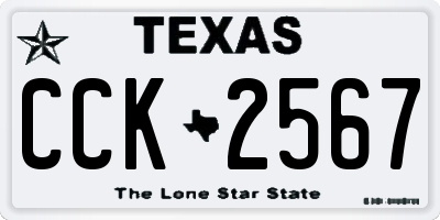 TX license plate CCK2567