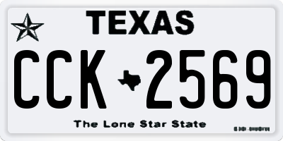 TX license plate CCK2569