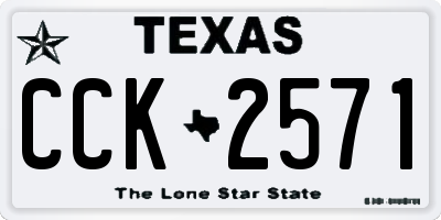 TX license plate CCK2571