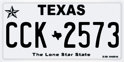 TX license plate CCK2573