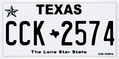 TX license plate CCK2574