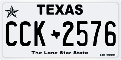 TX license plate CCK2576