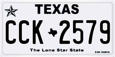TX license plate CCK2579