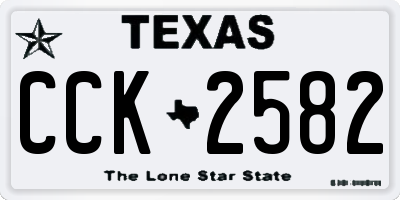 TX license plate CCK2582