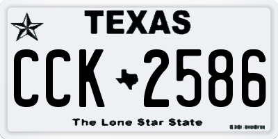 TX license plate CCK2586