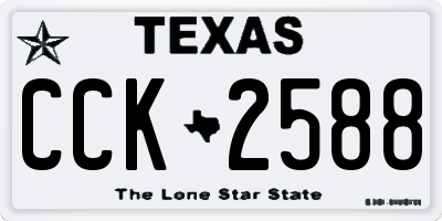 TX license plate CCK2588