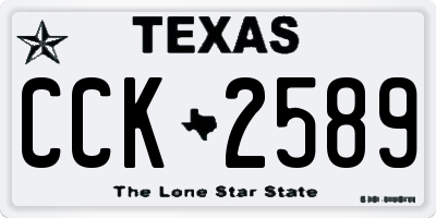 TX license plate CCK2589
