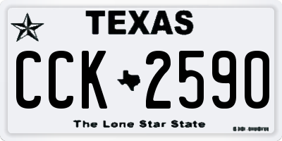 TX license plate CCK2590