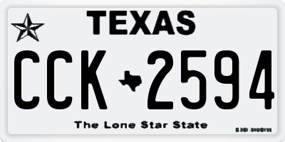 TX license plate CCK2594