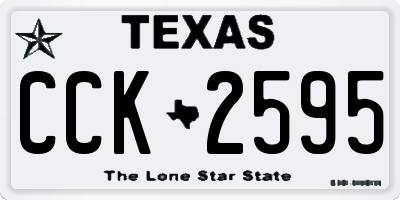 TX license plate CCK2595