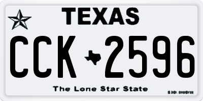 TX license plate CCK2596
