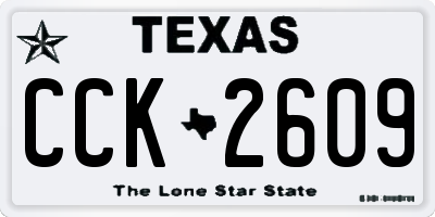 TX license plate CCK2609