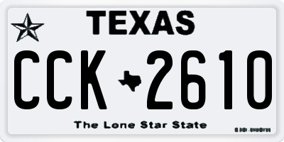TX license plate CCK2610