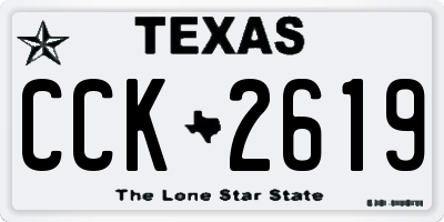 TX license plate CCK2619