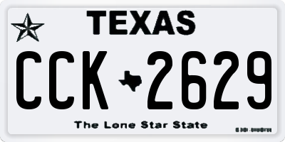 TX license plate CCK2629