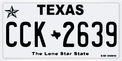 TX license plate CCK2639
