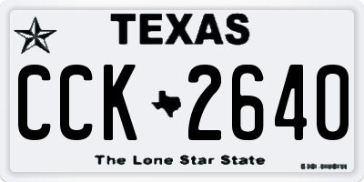 TX license plate CCK2640