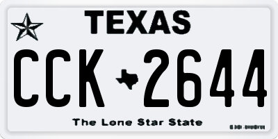 TX license plate CCK2644