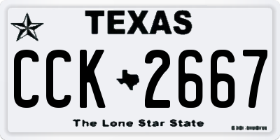 TX license plate CCK2667