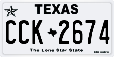 TX license plate CCK2674