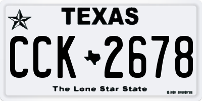 TX license plate CCK2678